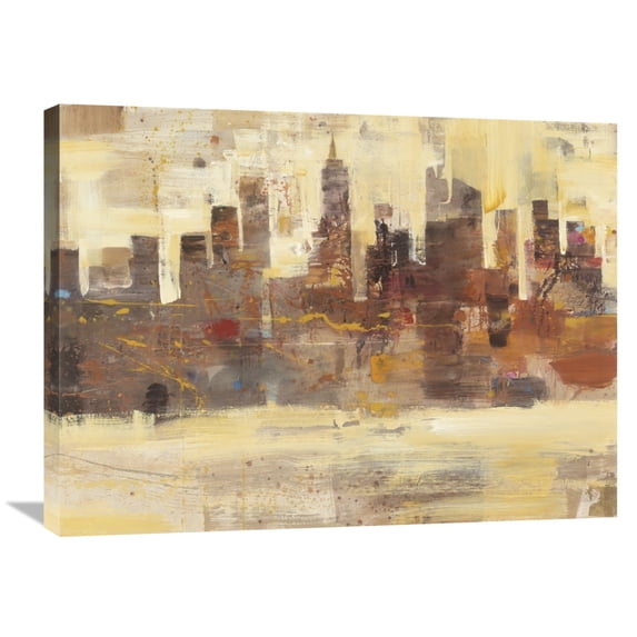 Global Gallery Albena Hristova 'City Skyline at Dusk Crop' Canvas Wall Art
