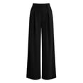 thumbnail image 6 of Edvintorg Work Pants Women High Waisted Pleated Wide Leg Dress Trousers with Pockets Women Business Pants Black S, 6 of 6
