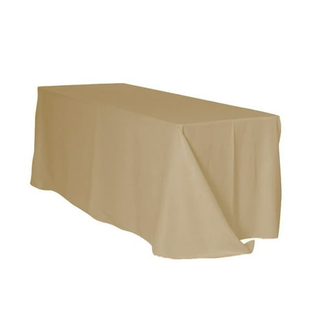 

Your Chair Covers - 90 x 156 Inch Rectangular Polyester Tablecloth Champagne