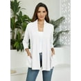 thumbnail image 6 of VEPKUL Women Cardigan Casual Lightweight Plus Size Cardigan 3/4 Sleeve Open Front Soft Light Cardigan Drape Duster 1XL-5XL, 6 of 10