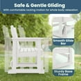 thumbnail image 4 of LOYALICE Outdoor Glider Rocking Chair,2 Person Bench Swings for Outside,HDPE All-Weather Resistant 2-Person Loveseat, Patio Glider with 660LBS Capacity for Backyard Garden Porch, White, 4 of 7