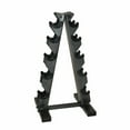 thumbnail image 6 of CAP 150 lb Coated Rubber Hex Dumbbell Weight Set with A-Frame Rack, Black, 6 of 7