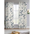 thumbnail image 2 of Blue Teal Botanical Sheer Curtains 63 Inch Length 2 Panels Set for Living Room/Bedroom, Rustic Country Spring Floral Summer Leaf Kitchen Curtains Grommet Curtains Window Treatments 42"x63"x2, 2 of 7