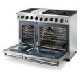 thumbnail image 2 of Thor Kitchen 48 Inch 6 Burner Gas Range Double Oven, Stainless Steel, 2 of 10