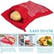 thumbnail image 4 of Bolsas para patatas para microondas, 2 bolsas reutilizables para utensilios de cocina para microondas, bolsas para patatas al horno, color rojo, 4 of 5