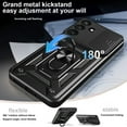 thumbnail image 4 of Xilaimi For Samsung Galaxy S25 FE 5G Case, S 25 FE 5G Case with Slide Camera Cover, 360 Full BodyMilitary-Grade Phone Case with Upgrade Kickstand for Samsung S25 FE 5G, Red, 4 of 7