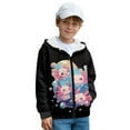 thumbnail image 2 of Xixirimido Cute Axolotls Black Pattern Boys Girls Hoodies Teens Hooded Sweatshirt with Pocket Kids Long Sleeve Fashion Pullover Graphic Design Jacket for Fall Winter for 6-8 Years, 2 of 8