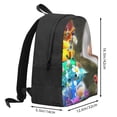 thumbnail image 2 of Lsque Pikmin Pattern Adult Backpack – Durable & Lightweight PU Canvas Storage Bag , 15” Laptop Compartment, and Multiple Pockets, 2 of 7