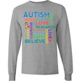 thumbnail image 3 of Inktastic Autism Support Slogan Long Sleeve T-Shirt, 3 of 5