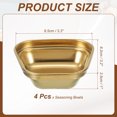 thumbnail image 2 of Uxcell Mini Stainless Steel Sauce Dish Seasoning Bowls Appetizer Plates Condiment Bowl for Salad Side Dishes Sushi Dipping Gold, 2 of 7