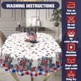 thumbnail image 5 of 4th of July Tablecloth Waterproof Patriotic Table Cloths for Memorial Day, Independence Day Indoor Outdoor Dining Room-60"*102" Oval, 5 of 6