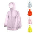 thumbnail image 1 of CFLVAEK Manteau de Pluie Léger pour Femmes Imperméable Grande Taille Manteau de Pluie avec Capuchon Protection Solaire à Fermeture Éclair Vestes de Randonnée en Plein Air Manteau Respirant Bleu Ciel m, 1 of 7