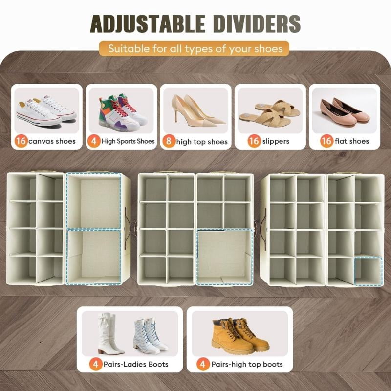 ANXPTIME Shoe Protector Box Moisture Resistant Dustproof Travel Storage Solution