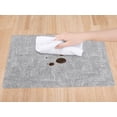 thumbnail image 3 of REGALWOVEN Set of 6 Faux Leather Placemats, Placemats for Kitchen Dining Table Decor, Heat Resistant Table Placemats Wipeable Place Mat Gray White 17*12in, 3 of 7