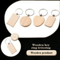thumbnail image 3 of Wood DIY Key Chain Portable Man Woman Woman Paintable Hanging Replacement Paintable Hanging Crafts Making Bag Handbag Clothes Automotive Keychain Accessories Square, 3 of 9