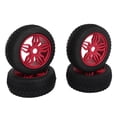 thumbnail image 1 of 4pcs Red Style A 17mm Hex Hub RC Tires - 112mm Diameter Rubber & Plastic Tires with Enhanced Grip, Strong Cushioning, Anti-Aging Feature, Universal Fit for 1/8 Scale Remote Control Racing Cars,, 1 of 7