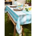 thumbnail image 2 of Indoor/Outdoor Tabletop Collection Multi-use, Machine Washable, Striped, Tablecloth, 60" Round, Beach House, 2 of 5