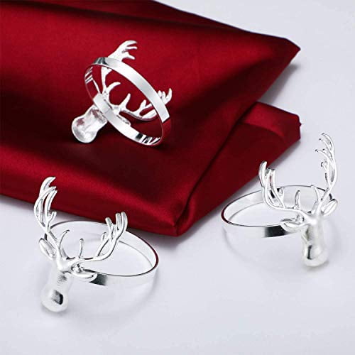 Buy Patelai 12 Pieces Christmas Deer Napkin Rings Deer Napkin Rings