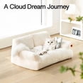 thumbnail image 3 of Luxury Fur Summertime Pet Cat Nest Sofa - Modern Puppy Small Animal Kitten Dog Bed ShopWise Round, 3 of 28