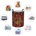 thumbnail image 4 of Burn Curved Line Fire Foldable Laundry Hamper with Handle Storage Basket for Clothes Toys & Organizing, 4 of 6