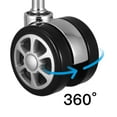 thumbnail image 3 of Phenofice 5pcs Wheels for Office Chair with Smooth Mobility for Office Use Black PVC Round, 3 of 7