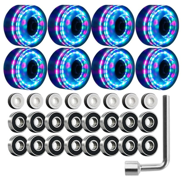 8Pcs Light Up Roller Skate Wheels 82A Luminous Skate Wheels with