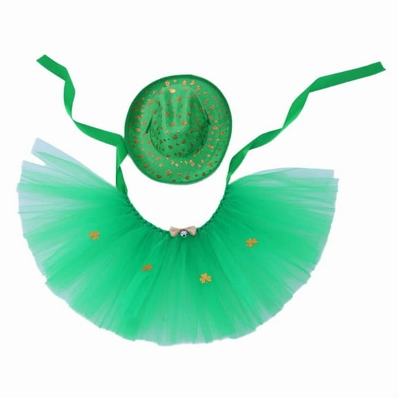 Irish Festival Pet Costumes Cats and Dogs Shamrock Hats Pet Tutu Cowboy Hats Funny Pet Costumes
