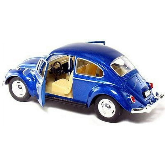 6" Kinsmart 1967 Volkswagen Classical Beetle VW diecast 1:24 model toy Blue