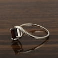 thumbnail image 3 of 5mm Princess Cut Square Garnet Gemstone 925 Sterling Silver Solitaire Women Wedding Ring, 3 of 7