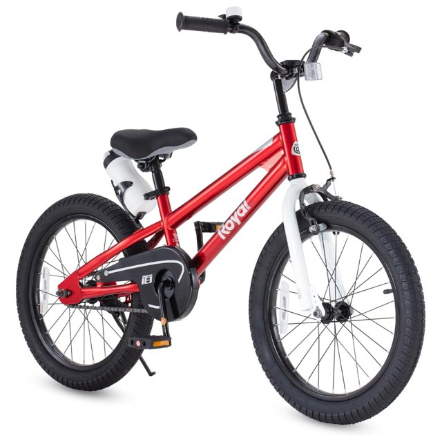 RoyalBaby Vélo Sportif pour Enfant Freestyle d'Extérieur avec Béquille, 18 Pouces, Rouge