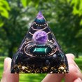 thumbnail image 3 of FLhrweasw Generador Chakra Reiki Cristal Pirámide Obsidiana Natural (Géminis), 3 of 7
