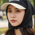 thumbnail image 7 of Byfri Integrated Scarf Baseball Cap Sun Protection Visor Hat for Women Summer Beach Wear One Size, 7 of 7
