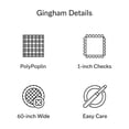 thumbnail image 4 of 1" Checkered Gingham PolyPoplin Fabric by The Yard - 60 Inch Wide for Sewing, Quilting, Tablecloths, Curtains, Apparel, Crafting, DIY Projects, 4 of 8