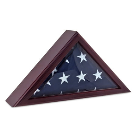 Cadet III Flag Display Case for 3ft x 5ft flag-Cherry