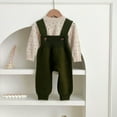 thumbnail image 2 of Toimothcn Casual Trousers For Toddler Girls Baby Knitted Jumpsuit Overalls Fall Winter Warm Losoe Fit Simple Solid Color Suspenders For Kids Suitable For Dailywear, 2 of 4