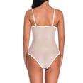 thumbnail image 3 of Conjunto de ropa interior sexy Mono de tela con pantalla de encaje Encantadora Lencería sexy para mujeres adultas, Blanco, S Advancent XX000038-02, 3 of 7
