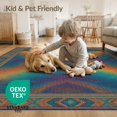 thumbnail image 4 of ODIKA Whimsical Vibrant Ombre Mosaic Contemporary Abstract Funky Maximalist for Queen Size Bedroom, Under Bed, Master Suite, Foldable Easy Care, 4 of 7