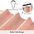 thumbnail image 3 of Blush Pink Extra Long Linen Shower Curtain, 108 Inch Long Heavy Duty Fabric Shower Curtain Set with 12 Metal Hooks, Waterproof Decor Machine Washable for Bathroom Bathtub Hotel, 72 x 108, 3 of 14
