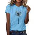thumbnail image 2 of Xdegoge T Shirts for Women Graphic Under 10 Short Sleeve Crewneck Shirts Floral Summer Casual Tops Tunic Loose Fit Tees Soft Comfy Blouses Womens Clothes Saved Items, 2 of 5