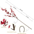 thumbnail image 6 of WMTOKK Artificial Plum Blossom Branch, Fake Peach Blossom Stem For Indoor Home Decoration, Floral Arrangement, Vase Display (Red), 6 of 6
