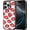 Bright red Lips, variant on for iPhone Case - [6.6 ft Military-Grade Drop Protection] [Anti-Peel Technology] Clear Black TPU Bumper Case with Cute Design (Leopard Print with Skulls, iPhone 16 Pro)
