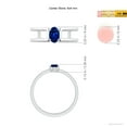 thumbnail image 4 of Angara Natural 0.6 Ct. Blue Sapphire Solitaire Ring in 14K White Gold for Women (Ring Size: 12), 4 of 9