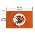 thumbnail image 4 of Fenyluxe Ribbed Placemats - Set of 4 Orange - Everyday/Fall/Thanksgiving/Halloween  Table Mats - Thick Construction, Washable Reusable &amp; Place Mats 11.8*17.7in, 4 of 6