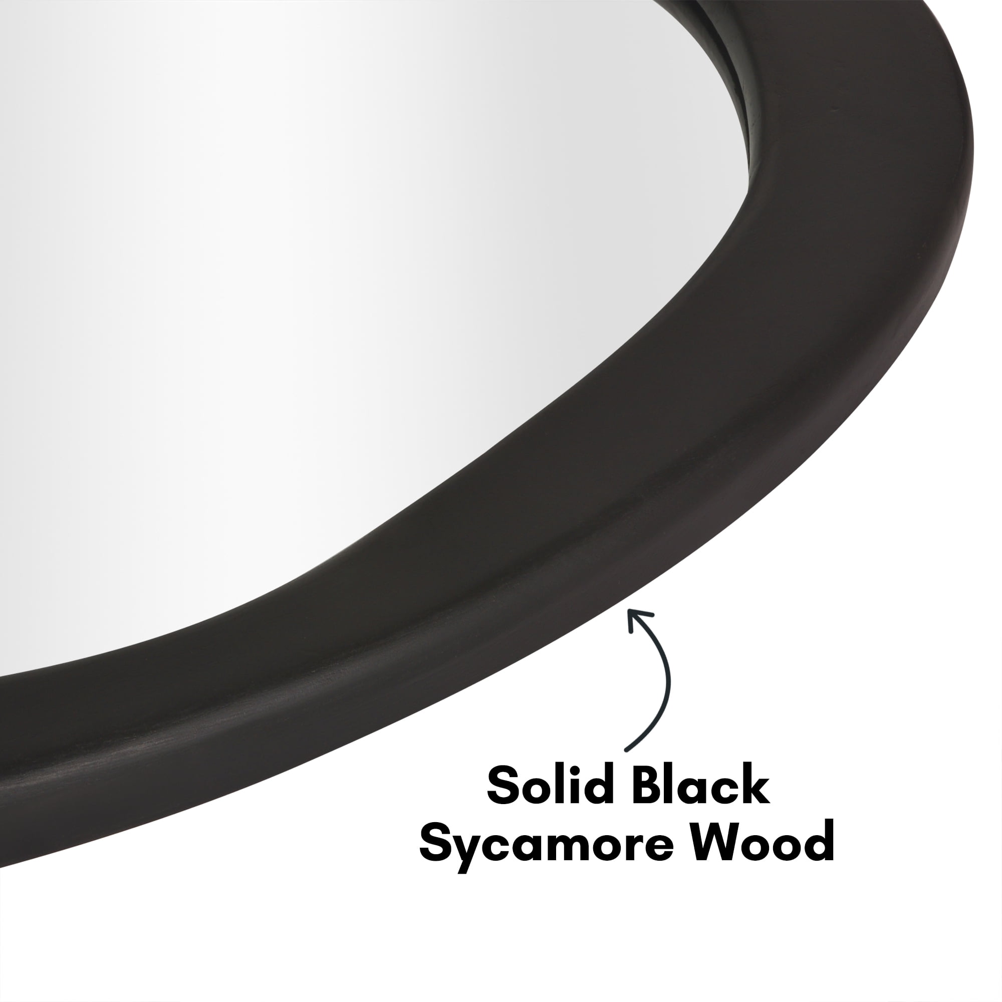 Americanflat 20x40 Organic Shaped Wood Mirror in Black Sycamore - Oval Wall Mirror for Bathroom, Living Room, Entryway Hall, and Decorative Mirror for Bedroom