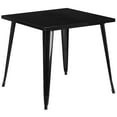 thumbnail image 1 of 31.75'' Square Black Metal Indoor-Outdoor Table, 1 of 8