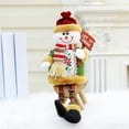 thumbnail image 3 of Christmas Figurines Plush Christmas Sitting Santa Claus Snowman Reindeer Christmas Ornament Long Legs Table Fireplace Decor Home Decoration, 11.8x4.7inch, 3 of 8