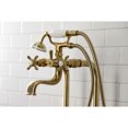 thumbnail image 4 of Kingston Brass CCK246K7 Essex Freestanding Clawfoot Tub Faucet Package with Supply Line, Brushed Brass, 4 of 7