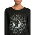 thumbnail image 4 of Wound Up Juniors' Celestial Sky Graphic Fleece Sweatshirt, 4 of 5