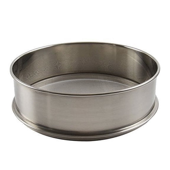 Vollum Flour Sifter for Baking Stainless Steel Mesh Sieve Strainer Kitchen Tools, 14" Diameter x 2.88" High, 30 Mesh (0.6mm Fine Mesh)