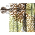 thumbnail image 6 of Blue Yellow Floral Valance Curtain Boho Dahlia Chrisanthemum Flowers Pattern Rod Pocket Valance Window Treatments Short Curtains for Kitchen Bathroom Farmhouse 54x18inch, 6 of 6